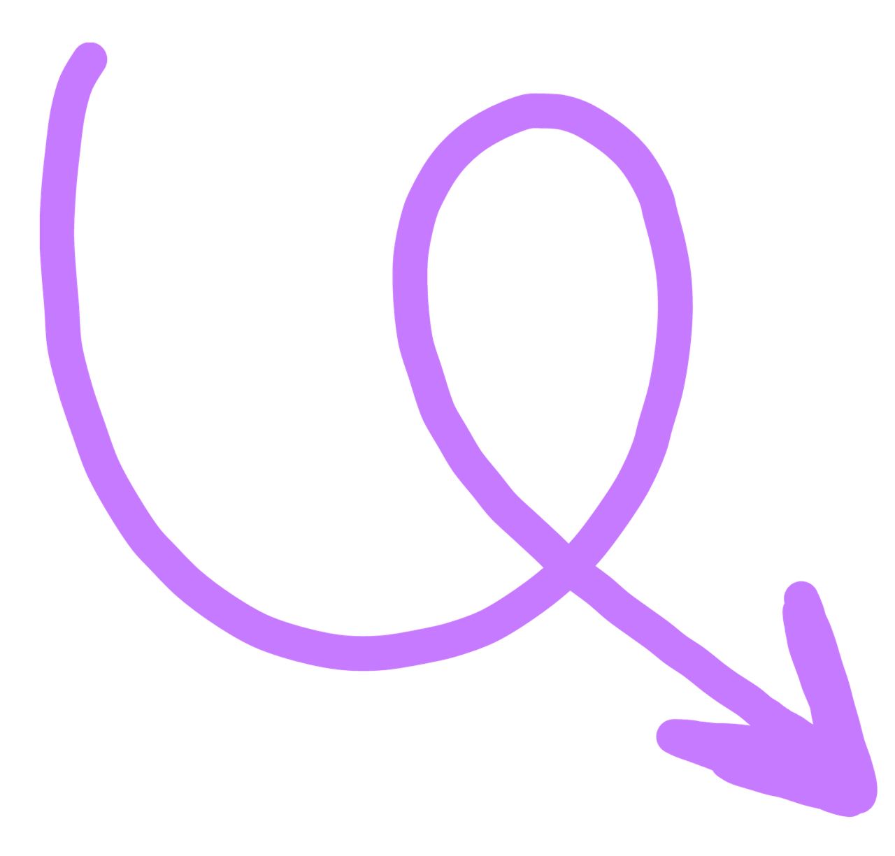 Decorative arrow pointing to form